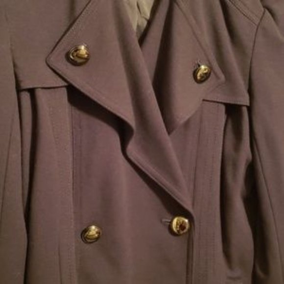 CACHE DOUBLE BREASTED RAYON/NYLON PEACOAT SZ 4 - Picture 5 of 8